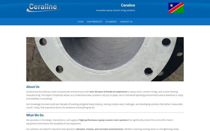 Screenshot of ceraline.co.na