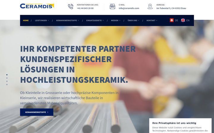 Screenshot of ceramdis.com