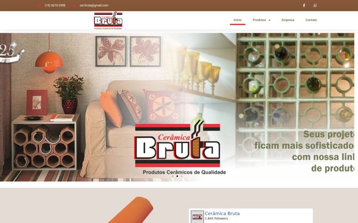 Zrzut ekranu ceramicabruta.com.br