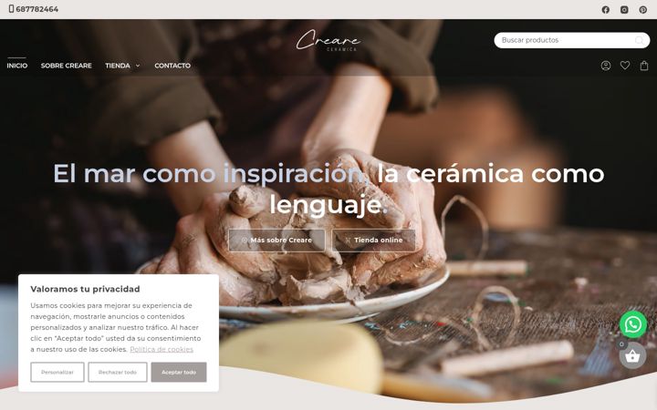 Screenshot of ceramicacreare.com
