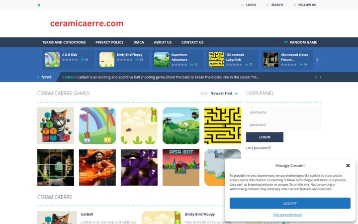 Screenshot of ceramicaerre.com