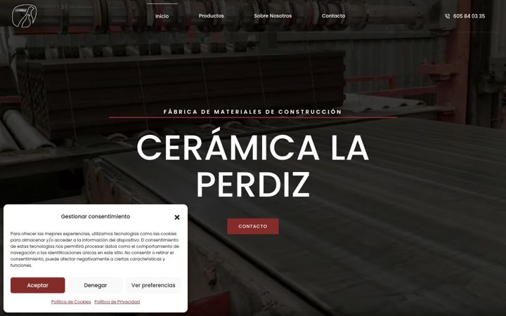 Screenshot of ceramicalaperdiz.com