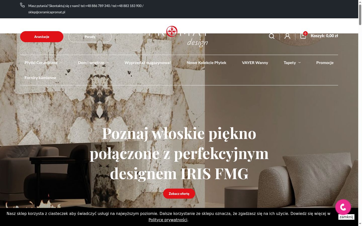 Skærmbillede af samtykkebanneret, som det blev vist før nogen interaktion