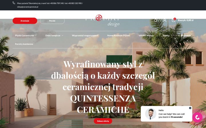 Screenshot di ceramicapromat.pl