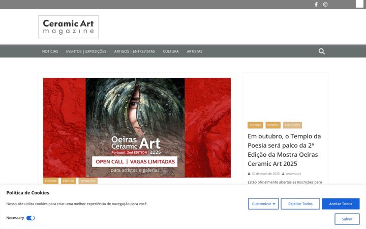 Screenshot of ceramicartmagazine.com