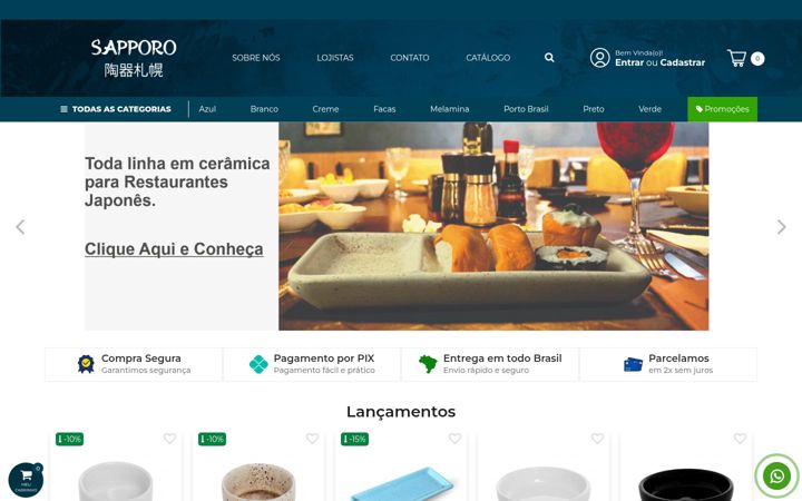 Zrzut ekranu ceramicasapporo.com.br