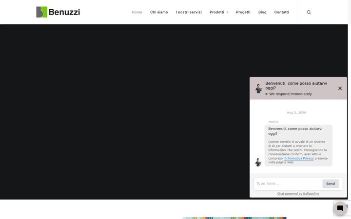 Screenshot stránky ceramichebenuzzi.it