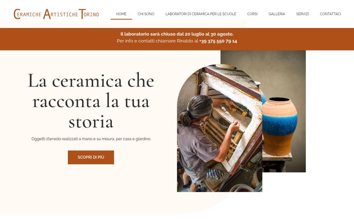 Screenshot van ceramichetorino.it