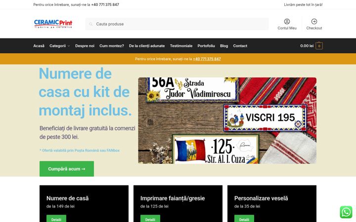 Captura de pantalla de ceramicprint.ro