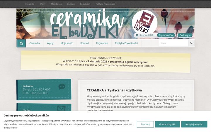 Screenshot di ceramika-elbadylki.pl