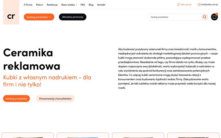 Posnetek zaslona ceramika-reklamowa.com.pl
