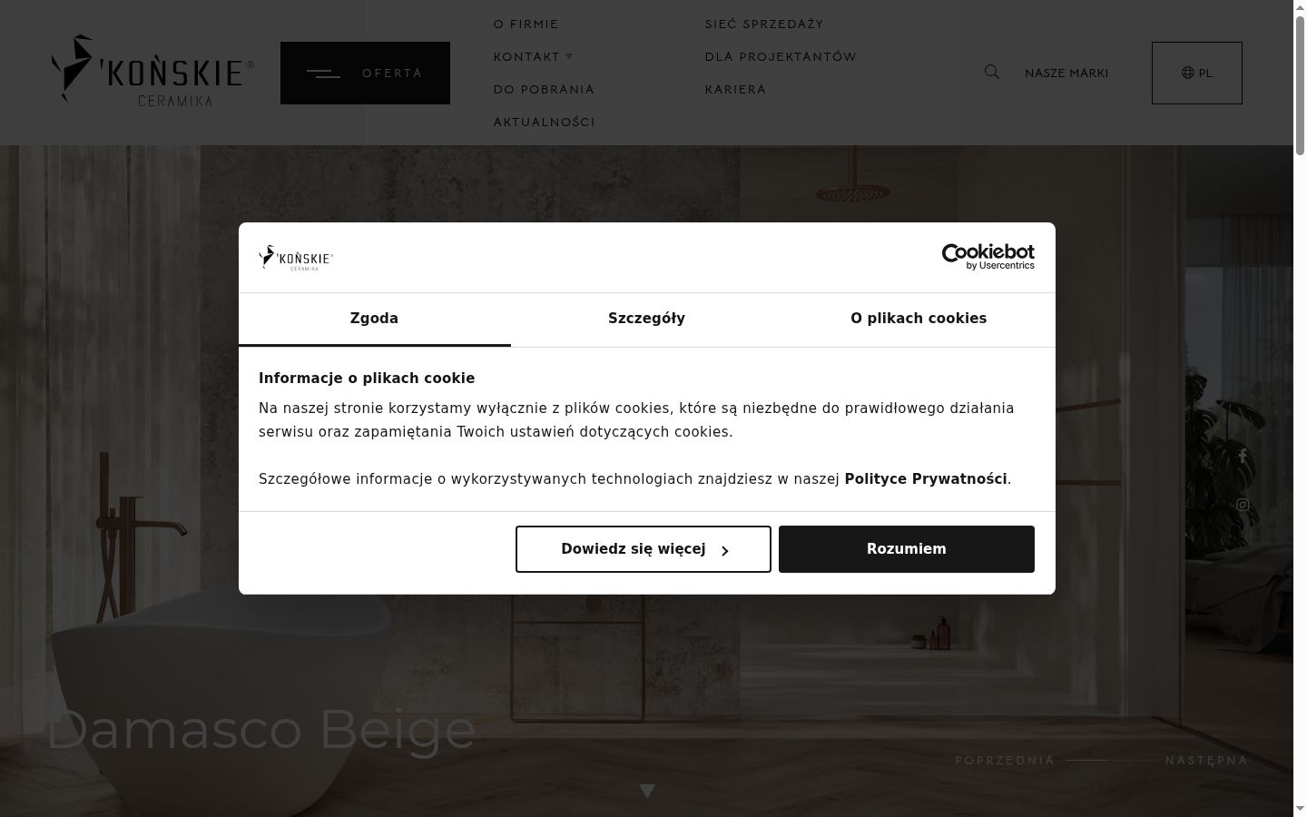 Képernyőkép a bármilyen interakció előtt megjelenő hozzájárulási bannerről