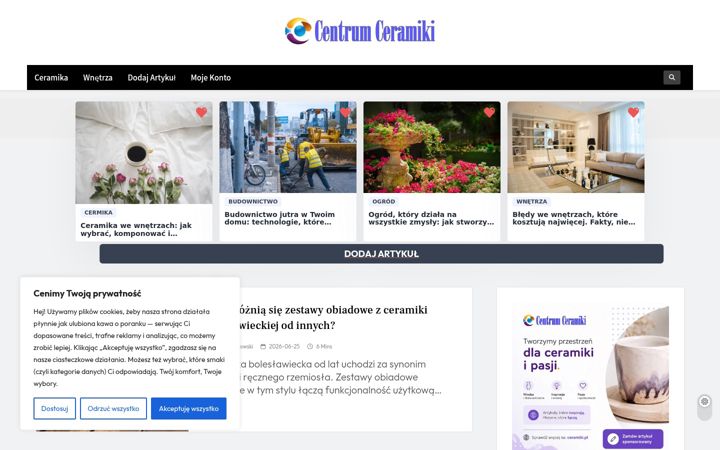 Zrzut ekranu ceramiki.pl