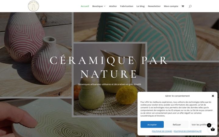 Screenshot ta' ceramiqueparnature.fr