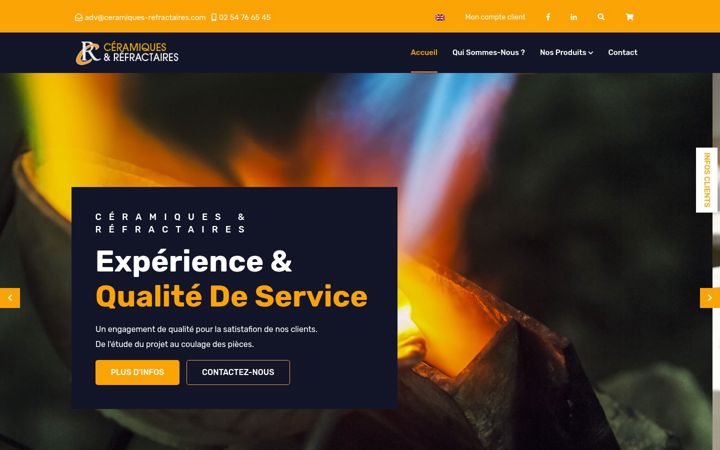 Screenshot ta' ceramiques-refractaires.fr