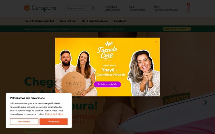 Captura de ecrã de cerapura.com.br