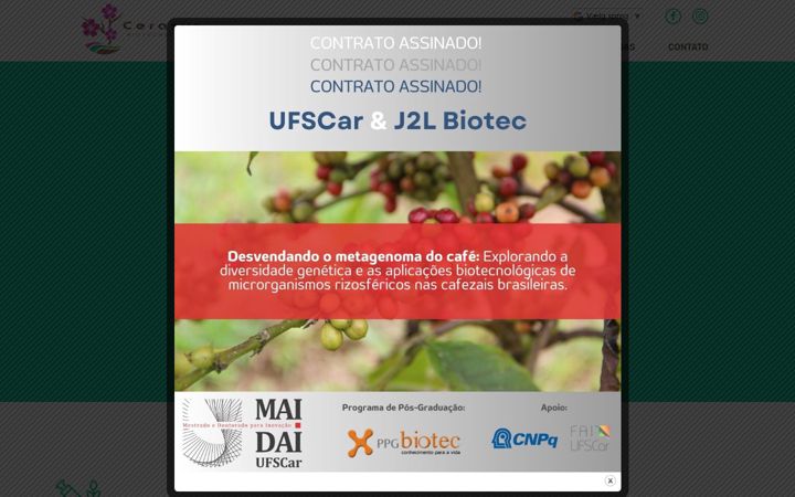 Captura de ecrã de cerasusbio.com.br