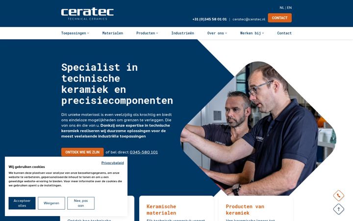 Posnetek zaslona ceratec.nl