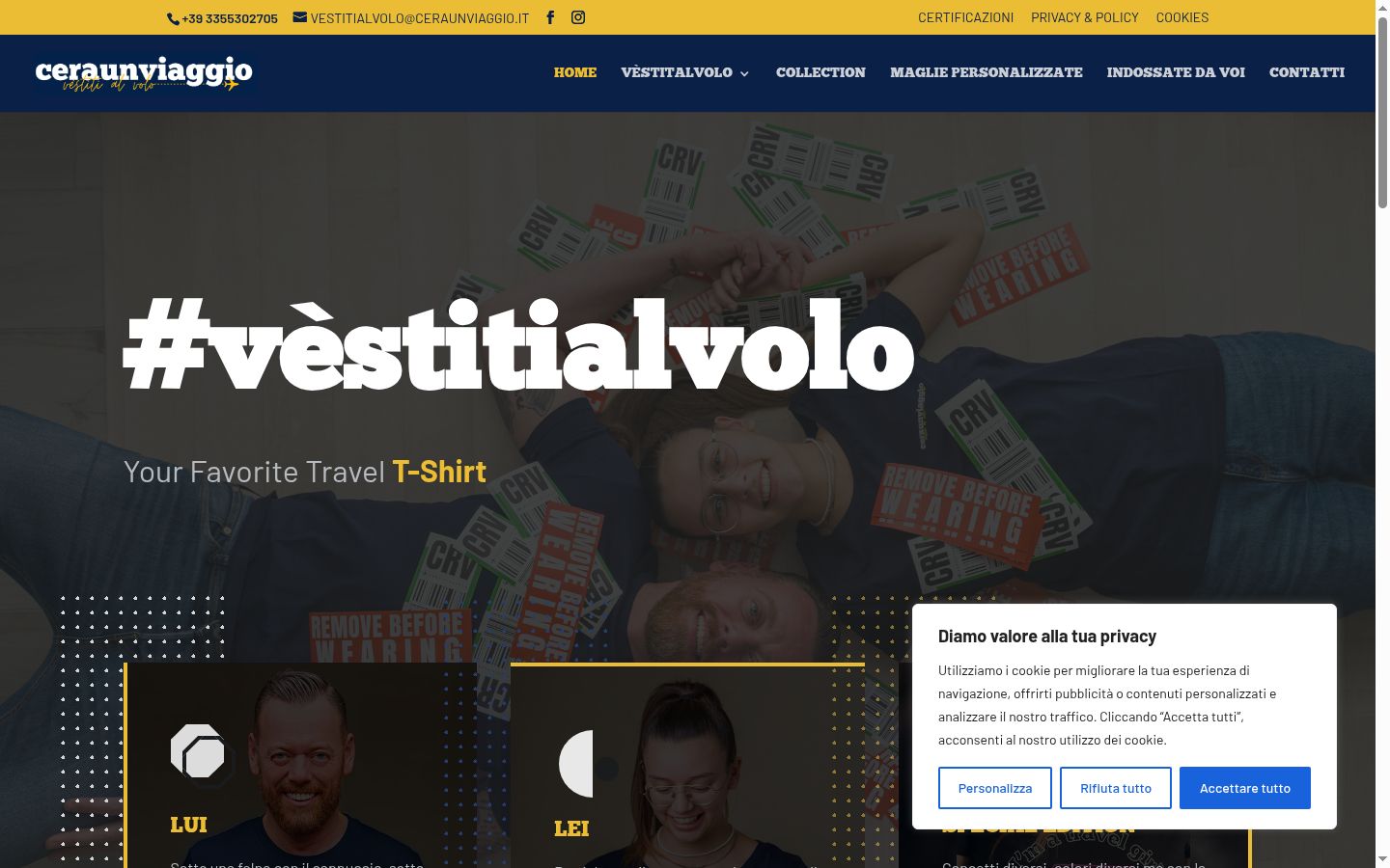 Captura de ecrã do banner de consentimento apresentado antes de qualquer interação
