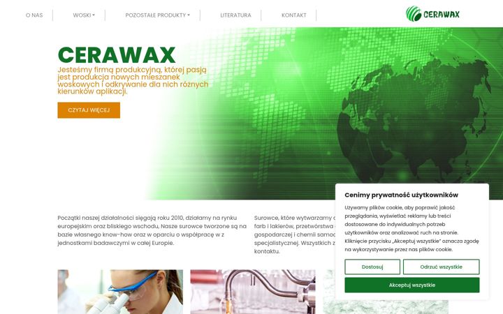 Screenshot di cerawax.pl