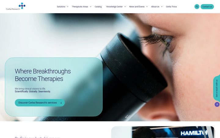 Screenshot von cerbaresearch.com