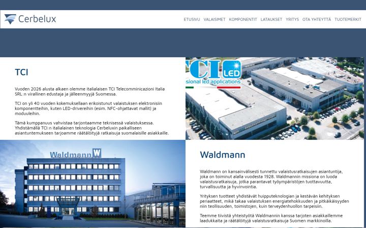 Skærmbillede af cerbelux.fi