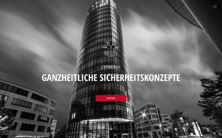 Snímek obrazovky cerberusgroup.eu