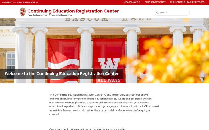 Screenshot von cerc.wisc.edu