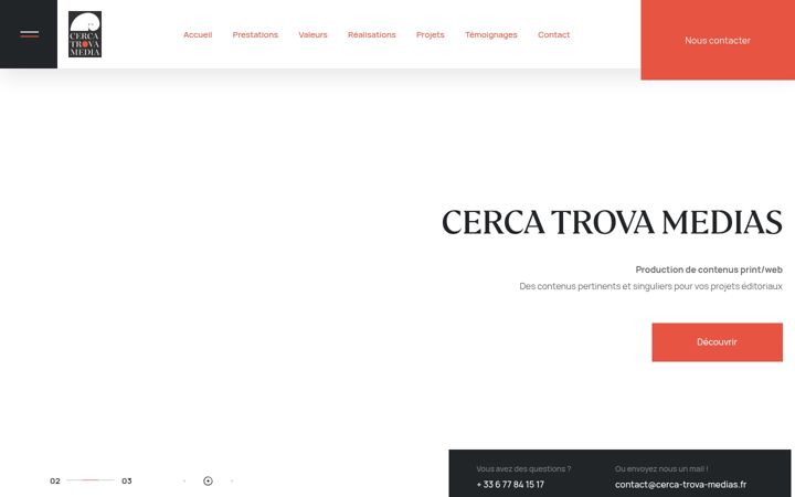 Screenshot di cerca-trova-medias.fr
