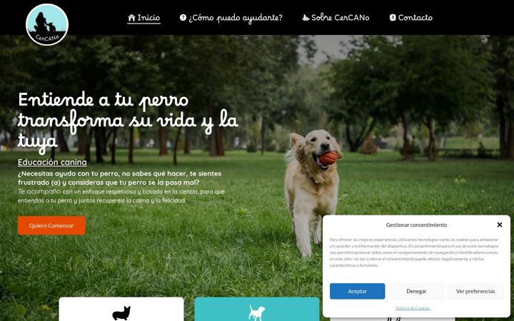 Capture d'écran de cercanoeducacioncanina.es
