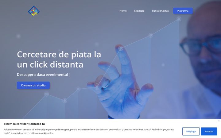 Captura de pantalla de cercetaredepiata.ro
