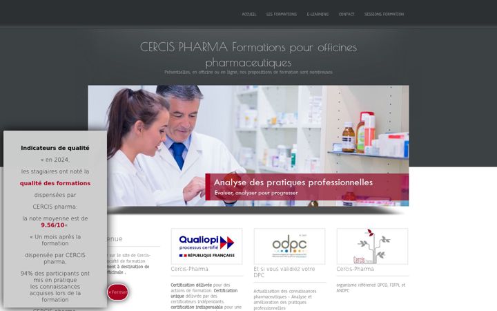 Screenshot ta' cercis-pharma.fr