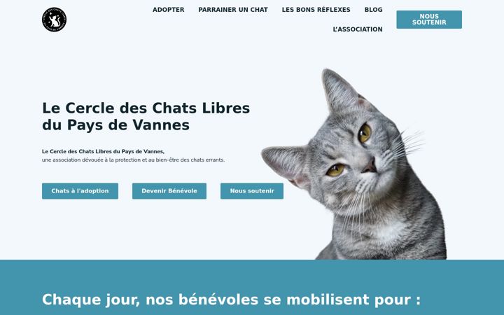 Screenshot ta' cerclechatslibres56.fr