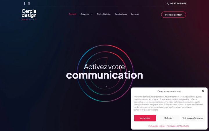 Screenshot ta' cercledesign.fr