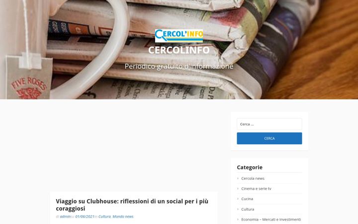 Екранна снимка на cercolinfo.it