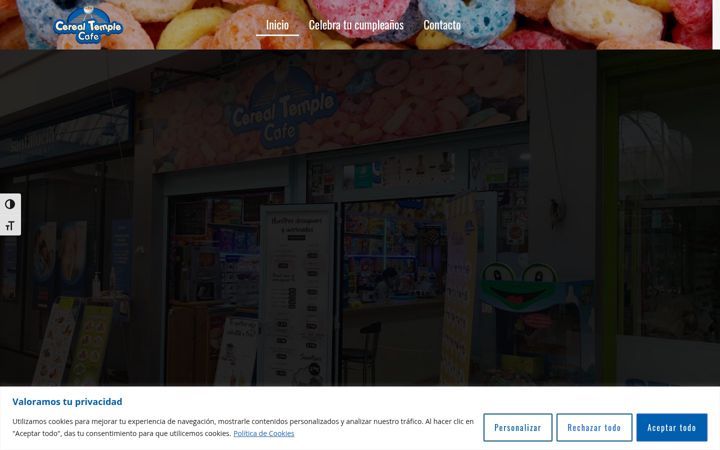 Capture d'écran de cerealtemplecafe.es