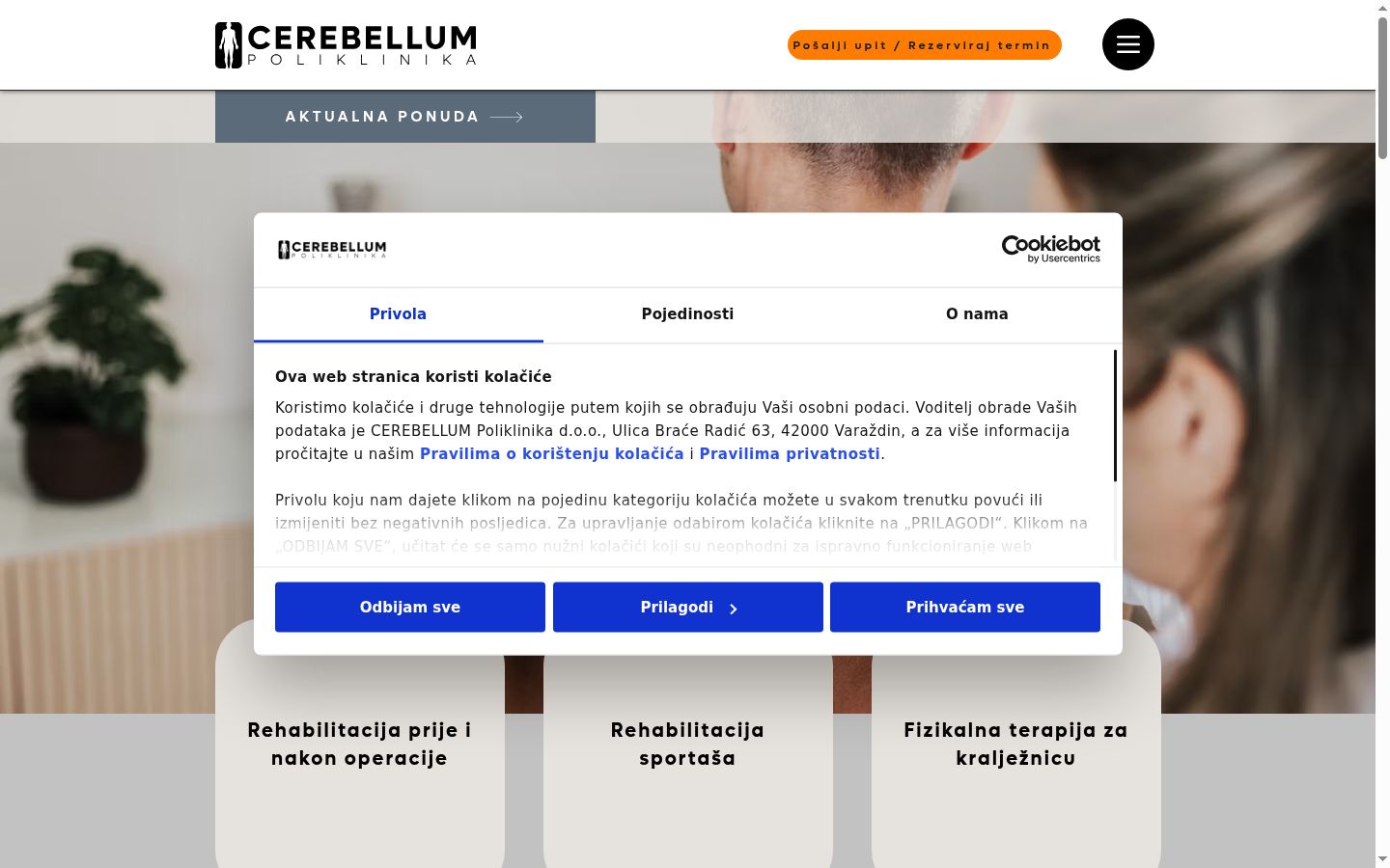 Zrzut ekranu banera zgody wyświetlanego przed jakąkolwiek interakcją