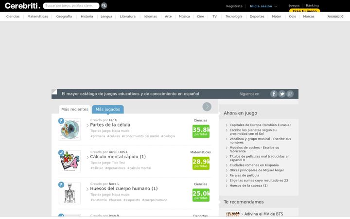 Screenshot of cerebriti.com