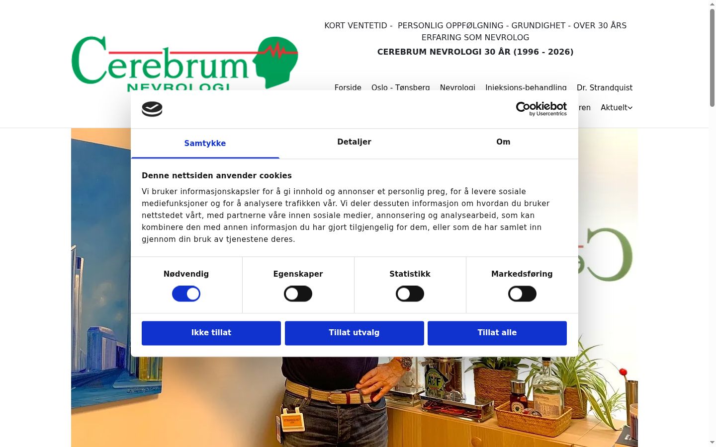 Screenshot tal-banner tal-kunsens muri qabel kwalunkwe interazzjoni