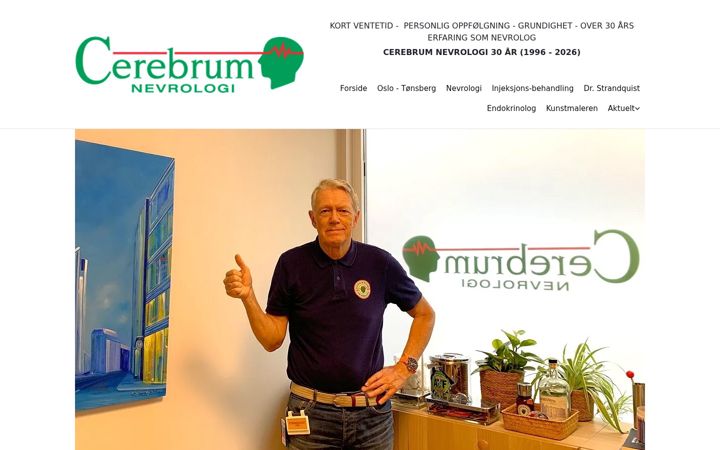 Ekrano kopija cerebrum.no