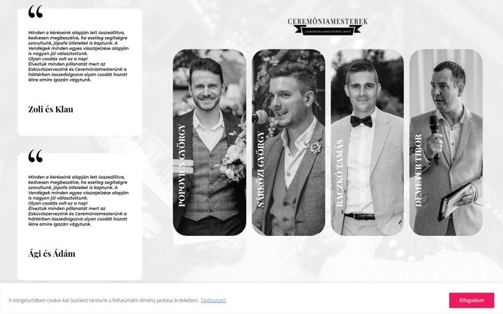 Screenshot of ceremoniamesterek.info