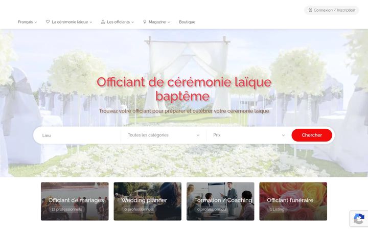 Screenshot ta' ceremonie-laique.fr