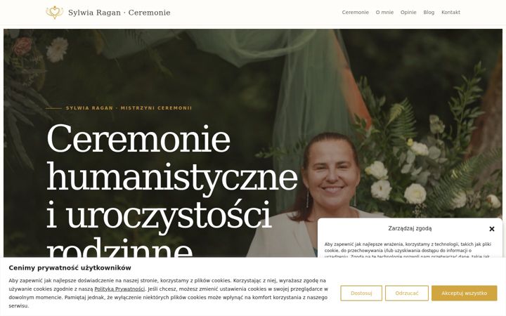 Screenshot di ceremoniesylwiaragan.pl