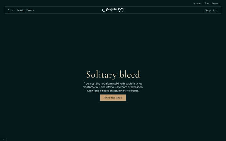 Screenshot of ceremony.band