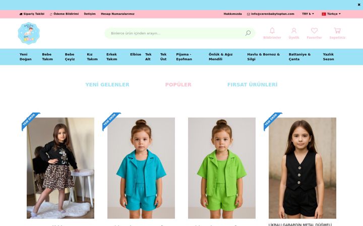Kuvakaappaus sivustosta cerenbaby.com.tr