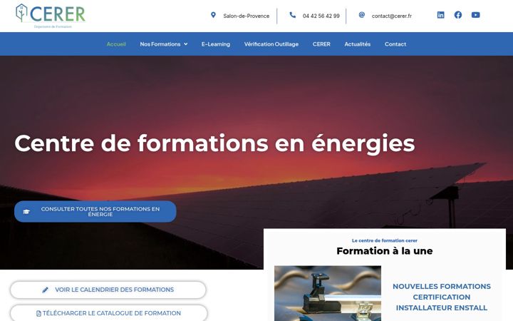 Screenshot ta' cerer.fr