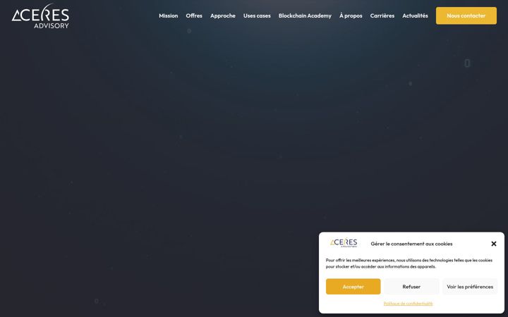 Skærmbillede af ceres-advisory.io