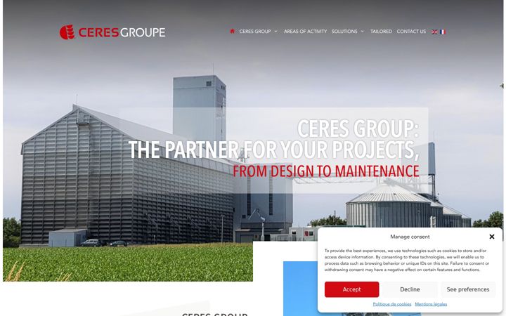 Screenshot ta' ceres-groupe.fr