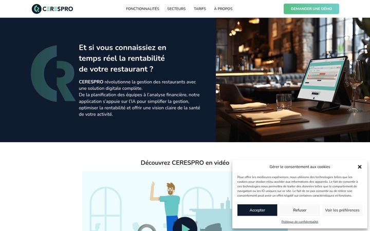 Screenshot di cerespro.fr