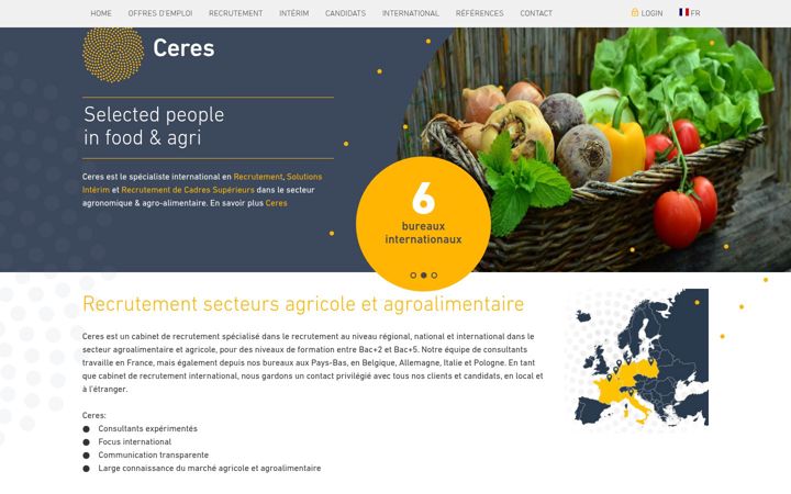 Screenshot di ceresrecruitment.fr